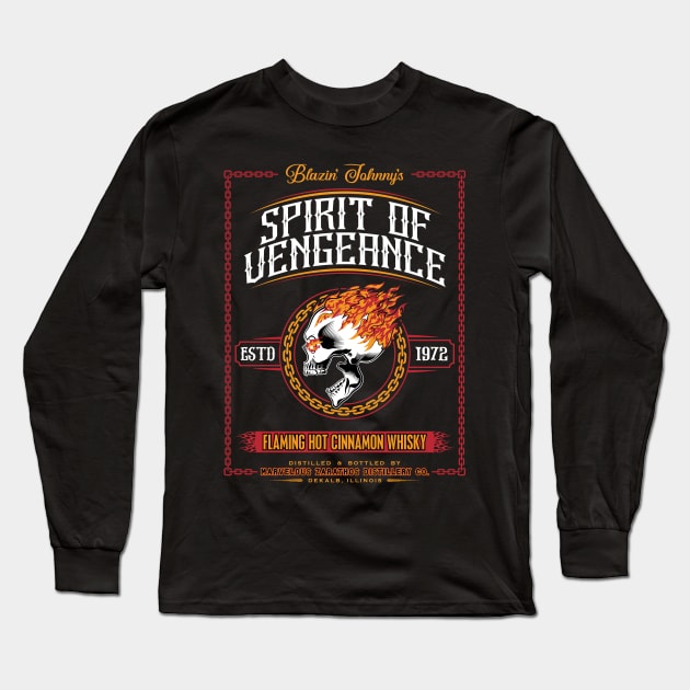 Spirit of Vengeance Whisky Long Sleeve T-Shirt by DCLawrenceUK